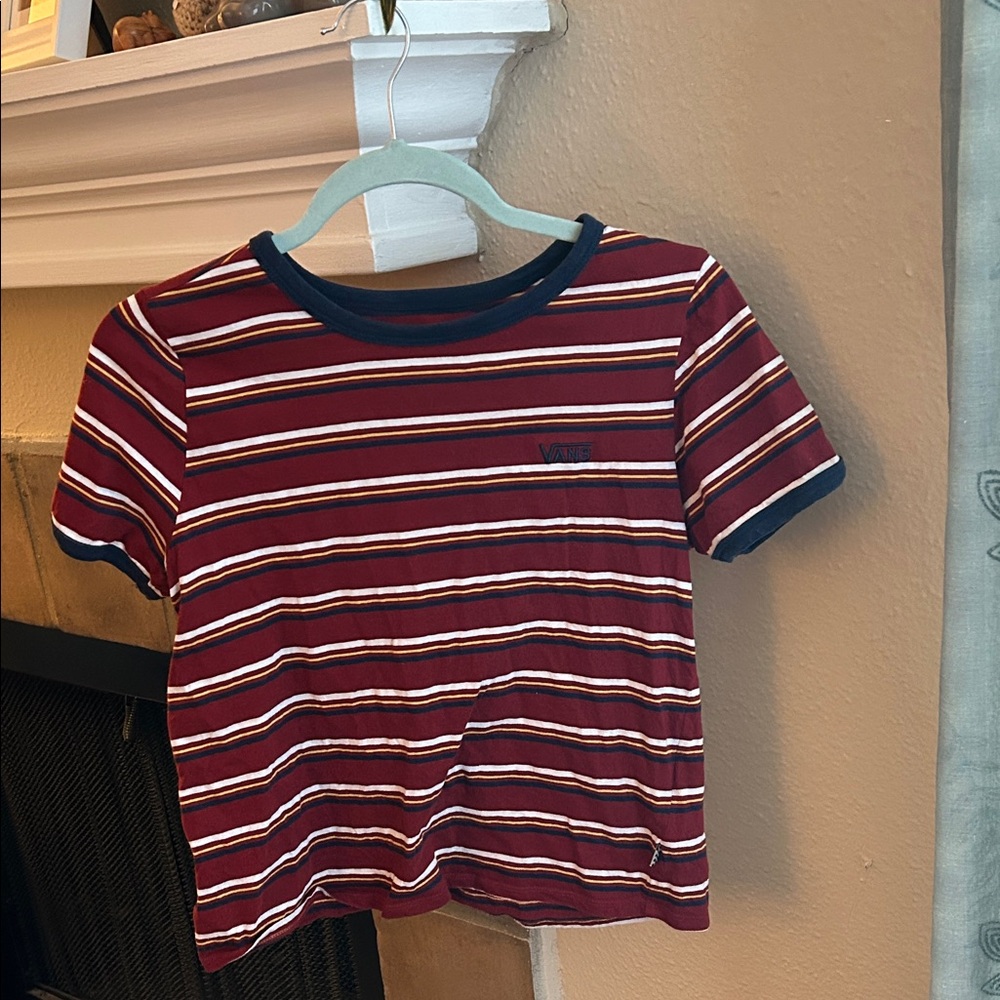Vans Baby Tee Red & Blue Stripes